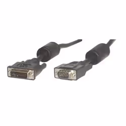 MCL Cable DVI/HD15 2m, 2 m, VGA (D-Sub), Noir, DVI, HD15