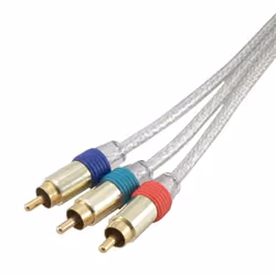 MCL 5m RCA/RCA, 5 m, 3 x RCA, 3 x RCA, Translucide, Mâle/Mâle