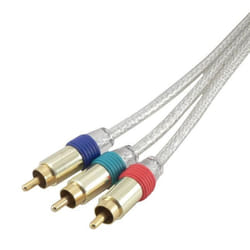 MCL 5m RCA/RCA composante (YPbPr) câble vidéo 3 x RCA Translucide
