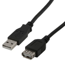 MCL USB 2.0 Type A m/f, 3m câble USB USB A Noir