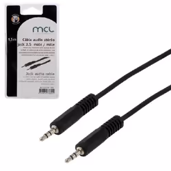 MCL 1.5m 3.5mm, 3,5mm, Mâle, 3,5mm, Mâle, 1,5 m, Noir