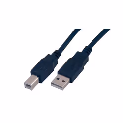 MCL 2m USB2.0 A/B, 2 m, USB A, USB B, USB 2.0, Mâle/Mâle, Noir