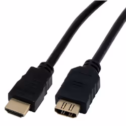 MCL MC384/3D-2M, 2 m, HDMI Type A (Standard), HDMI Type A (Standard), Compatibilité 3D, Noir