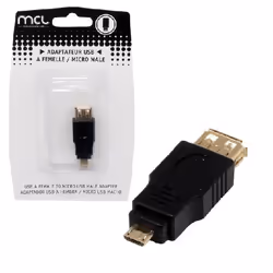 MCL USB-AF/HM, Micro USB, USB A, Noir