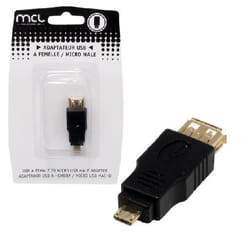 MCL USB-AF/HM changeur de genre de câble Micro USB USB A Noir