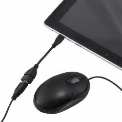 MCL USB-AF/HMCO câble USB 0,12 m USB A Micro-USB B Noir
