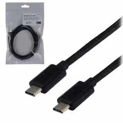 MCL USB 3.1 Type-C 1 m, 1 m, USB C, USB C, USB 3.2 Gen 2 (3.1 Gen 2), Mâle/Mâle, Noir