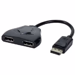 MCL MP-DP/2C, DisplayPort, 2x DisplayPort, Mâle, Femelle, Noir, 1.2a