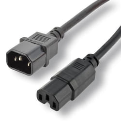MCL MC918-2M câble électrique Noir Coupleur C14 Coupleur C15