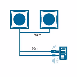 MCL HP-USB2/4 haut-parleur 2-voies Noir Avec fil 4 W