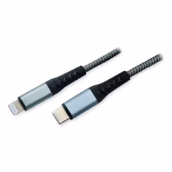 MCL MC923-1C/LIZ-1M, 1 m, Lightning, USB C, Mâle, Mâle, Gris