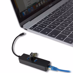 MCL Convertisseur USB Type-C RJ45 Gigabit Ethernet + hub 3 ports USB 3.0 - Vue supplémentaire 8
