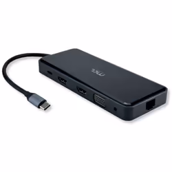 MCL MD1A99AUSB3C557, Avec fil, USB 3.2 Gen 1 (3.1 Gen 1) Type-C, 100 W, 3,5 mm, 10,100,1000 Mbit/s, Noir