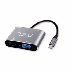 MCL MD1B99AU3CHVUDP, Avec fil, USB 3.2 Gen 1 (3.1 Gen 1) Type-C, 60 W, Argent, 5 Gbit/s, 1920 x 1200 pixels
