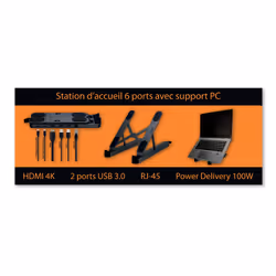 MCL Station d'accueil 6 ports avec support PC - Vue supplémentaire 4