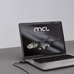 MCL MC1D99AZZ03CRJ452 changeur de genre de câble USB C RJ-45 Noir, Gris - Vue supplémentaire 3