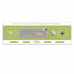 MCL MP3B99AACK2012BIW clavier Souris incluse Universel RF sans fil AZERTY Français Beige - Vue supplémentaire 4