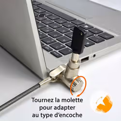 MCL MJ1C99A8LEUNIVCLE câble antivol Noir 2 m - Vue supplémentaire 3