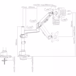MCL MS3A99AZSBAE3209N support d'écran plat pour bureau 81,3 cm (32") Noir - Vue supplémentaire 7