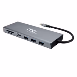 MCL 10-PORT DOCKING STATION HDMI station d'accueil Tablette/Smartphone/ordinateur portable Noir, Gris - Vue supplémentaire 2