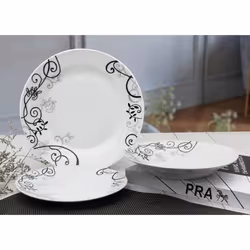 Vaisselle en Porcelaine Blanc Barroco 18 Pièces
