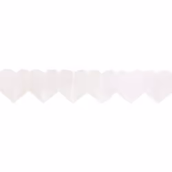 GUIRLANDE COEUR PAPIER SOIE BIO 6M BLANC