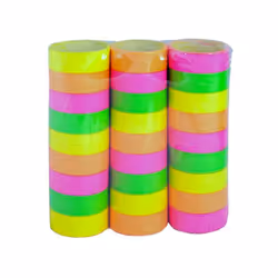 3 ROULEAUX DE 18 SERPENTINS FLUO 4 MÈTRE  Multicolore
