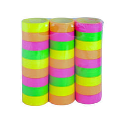 3 ROULEAUX DE 18 SERPENTINS FLUO 4 MÈTRE  Multicolore