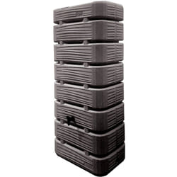 Récupérateur à eau mural Dune 320 litres coloris anthracite avec couvercle - 60 cm x 40 cm x Hauteur 145 cm