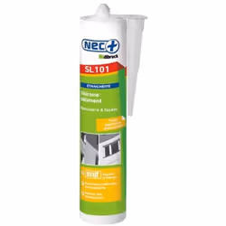 Le mastic silicone bâtiment de 310 mL de coloris transparent de la marque NEC+ est un mastic silicone neutre avec une bonne a ...