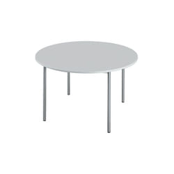 Table restauration ronde d 120 cm - Klass - plateau gris - Maxiburo