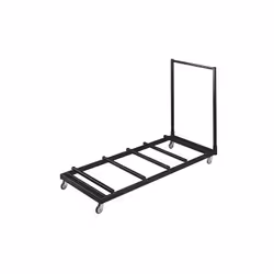 Cadre tube métal 30 x 30 mm laqué époxy noir. Plots antidérapants sur chaque traverse. Roulettes multidirectionnelles diametr ...