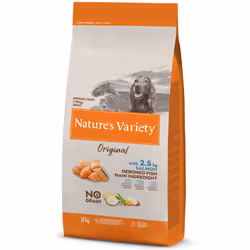 Nature's Variety ORIGINAL NO GRAIN MEDIUM/MAXI SALMON, Adulte, Saumon, 12 kg