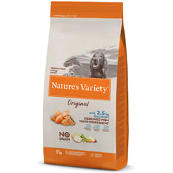 Nature's Variety ORIGINAL NO GRAIN MEDIUM/MAXI SALMON 12 kg Adulte Saumon