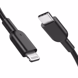 DLH CABLE USB-C VERS APPLE LIGHTNING CERTIFIE MFI 1M 3.25A 65W MAX NOIR