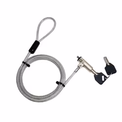 DLH CABLE DE SECURITE ANTIVOL HP NANO A CLE POUR ORDINATEUR PORTABLE, 1,8 m, Clé, Argent