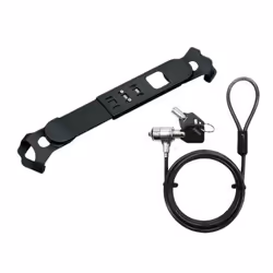 DLH ANTIVOL UNIVERSEL POUR TABLETTE DE 9" A 10.8", 1,8 m, Clé, Noir