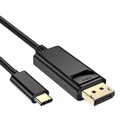 DLH CABLE ADAPTATEUR USB-C VERS DISPLAYPORT 1,8M, 1,8 m, USB Type-C, DisplayPort, Mâle, Mâle, Droit