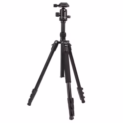 DLH TREPIED AVEC ROTULE PRO 1.68M POUR APPAREIL PHOTO, 3 pieds, Noir, 168 cm, 1,5 kg