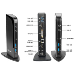 DLH STATION D'ACCUEIL UNIVERSELLE USB-C ET USB-A TRIPLE AFFICHAGE AVEC POWER DELIVERY 65W