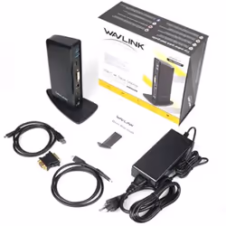 DLH STATION D'ACCUEIL UNIVERSELLE USB-C ET USB-A TRIPLE AFFICHAGE AVEC POWER DELIVERY 65W