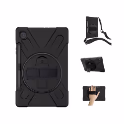 DLH COQUE RENFORCEE AVEC BANDOULIERE, POIGNEE ROTATIVE ET PIED SUPPORT POUR SAMSUNG GALAXY TAB A7 10.4", Anti-chocs, Samsung, ...