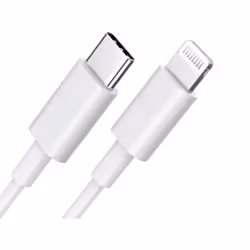 DLH CABLE USB-C VERS APPLE LIGHTNING CERTIFIE MFI 1M 3.25A 65W MAX BLANC, 1 m, Lightning, USB C, Mâle, Mâle, Blanc