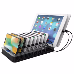 DLH STATION DE CHARGE UNIVERSELLE 10 EMPLACEMENTS POUR TABLETTES ET SMARTPHONES