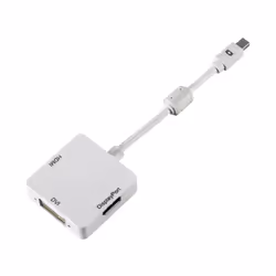 DLH ADAPTATEUR MINI DISPLAYPORT VERS HDMI / DVI / DISPLAYPORT, 0,15 m, Mini DisplayPort, DisplayPort + DVI-D + HDMI, Mâle, Fe ...