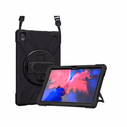 DLH COQUE RENFORCEE AVEC BANDOULIERE, POIGNEE ROTATIVE ET PIED SUPPORT POUR LENOVO TAB P11 11" (ZA7R, ZA7X, TB-J606, TB-J606F ...