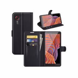 DLH ETUI FOLIO NOIR PORTE CARTES AVEC RABAT POUR SAMSUNG GALAXY XCOVER 5 (SM-G525), Folio, Samsung, SAMSUNG Galaxy Xcover 5 ( ...