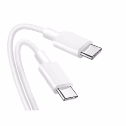 DLH CABLE USB-C VERS USB-C 1M 3.25A 65W MAX BLANC, 1 m, USB C, USB C, USB 2.0, Blanc