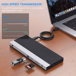 DLH STATION D'ACCUEIL USB-C 4K TRIPLE AFFICHAGE AVEC POWER DELIVERY 100W - 2x DisplayPort / 1x HDMI - Vue supplémentaire 4