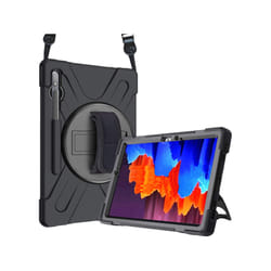 DLH Coque renforcée avec emplacement stylet, bandoulière, poignée rotative et pied support pour SAMSUNG Galaxy Tab S7 FE (/ / / / / Galaxy Tab S7+ (/ / et Galaxy Tab S8+ (/ SM-X806)